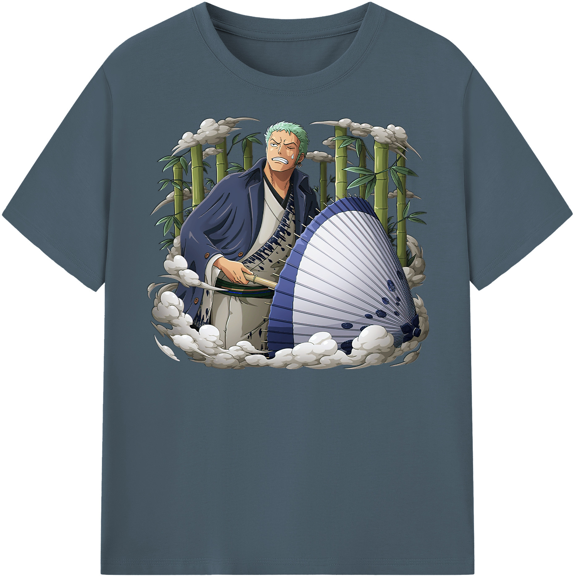 ワンピース ロロノア・ゾロ ONE PIECE Roronoa Zoro 綿100％半袖Tシャツ（フロントプリント）